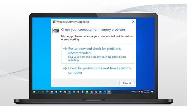 Strumento di diagnostica della memoria di Windows bloccato e non reattivo