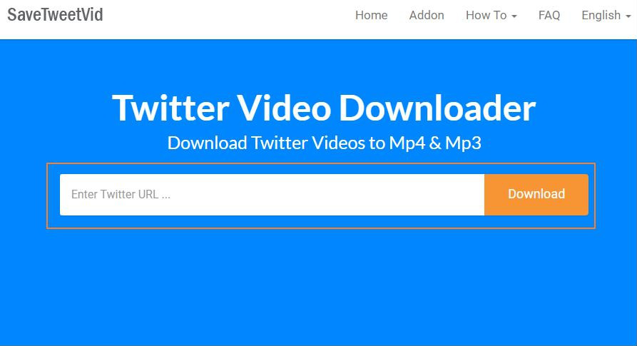 Incollare l'URL in SaveTweetVid