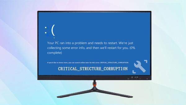 corruzione struttura critica windows 10