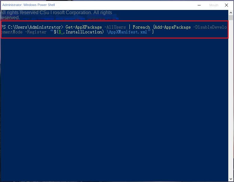 Eseguire i comandi PowerShell