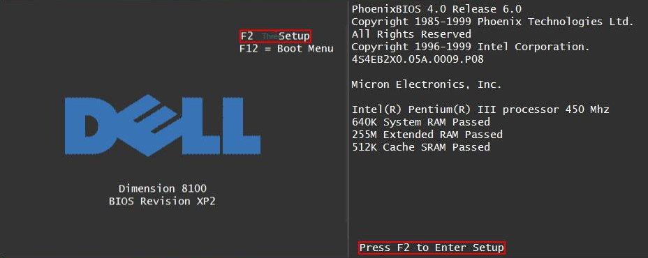 Tasto di scelta rapida per l'avvio nel BIOS