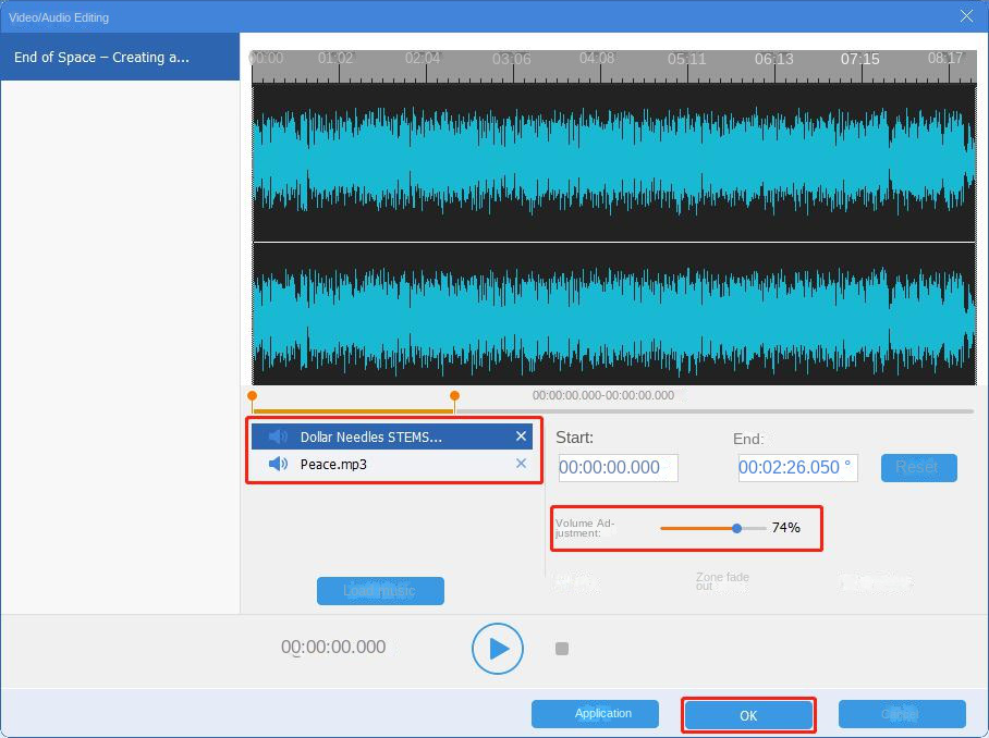 regolazione del volume