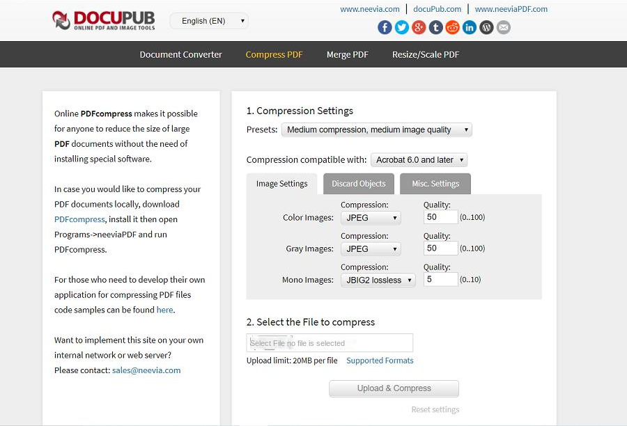 Compressione dei file PDF