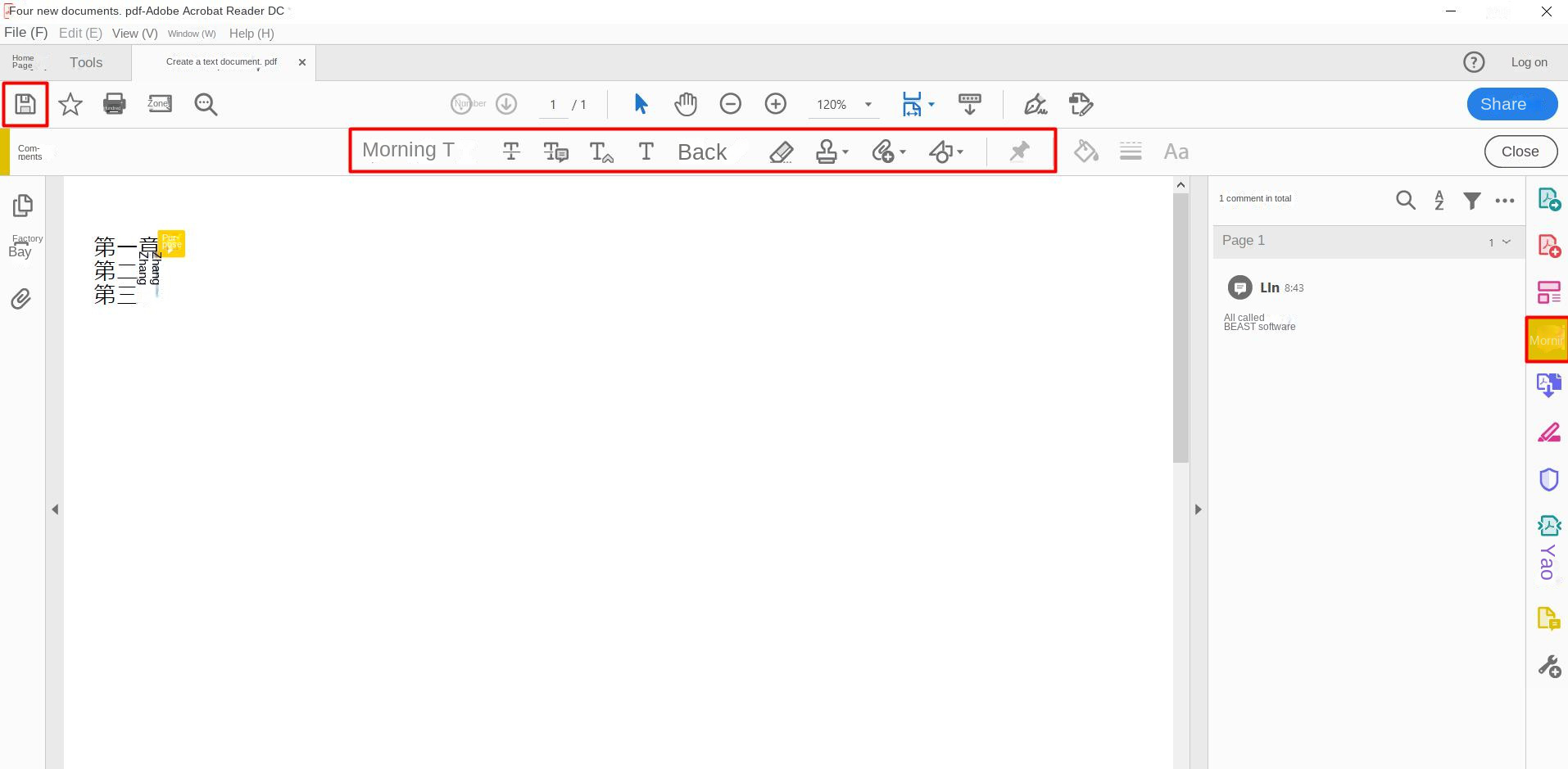 Interfaccia per file PDF di markup