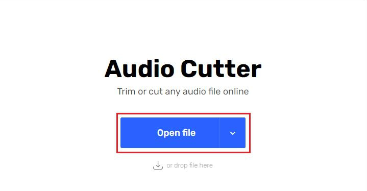 Caricare i file su Online MP3 Cutter