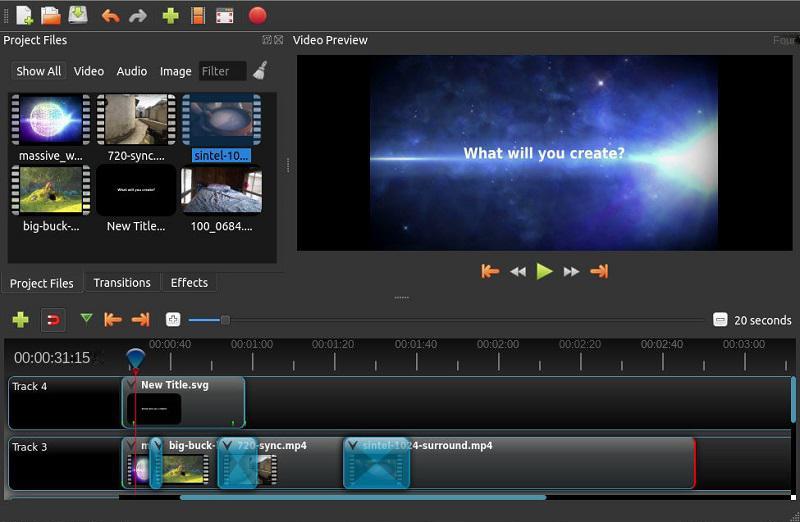 software di editing video openshot