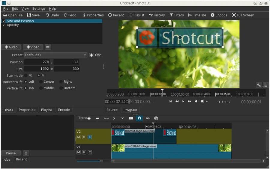 software di editing video shotcut