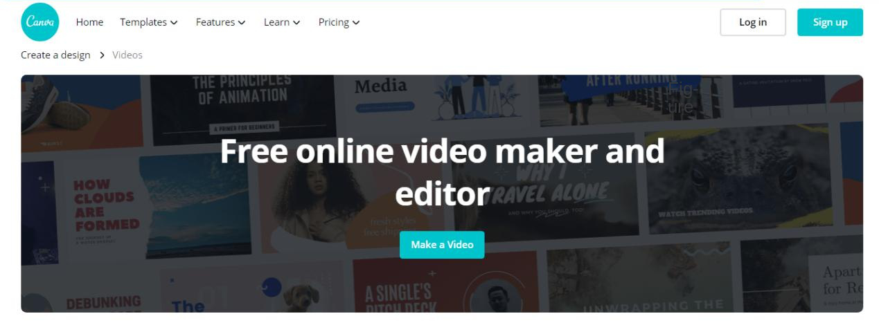 Strumento di editing video online Canva