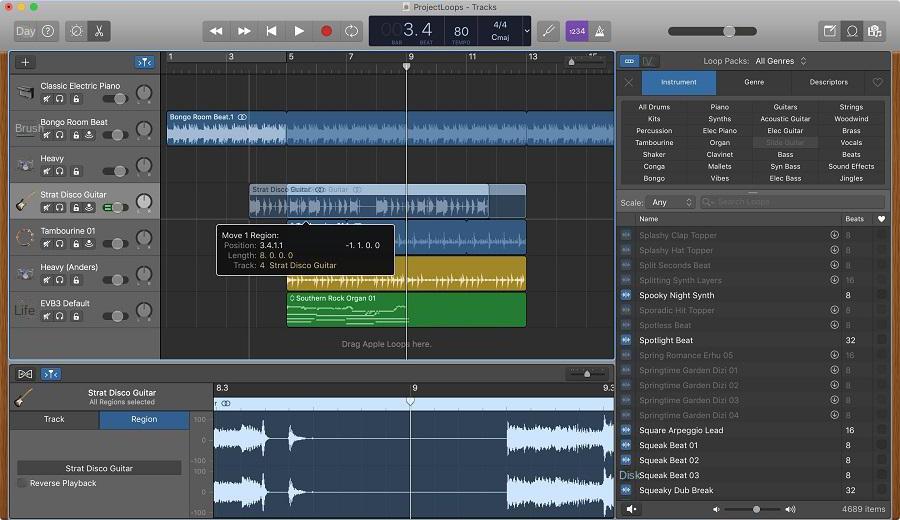 Software di registrazione Garageband