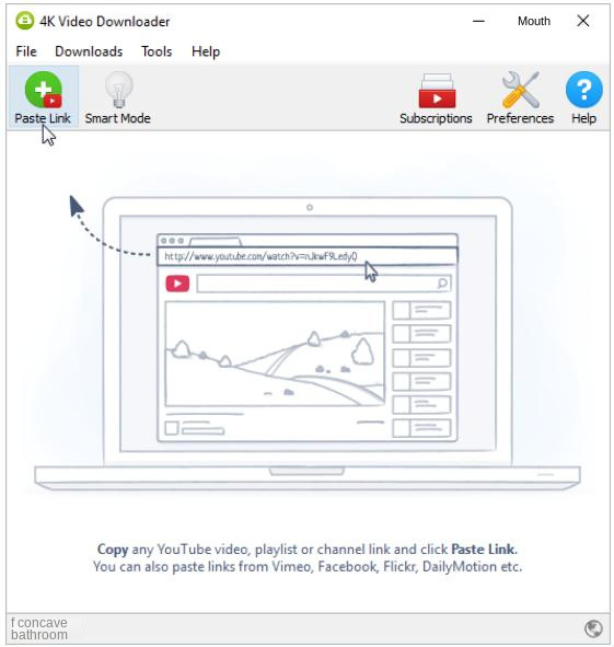 Interfaccia del software 4K Video Downloader