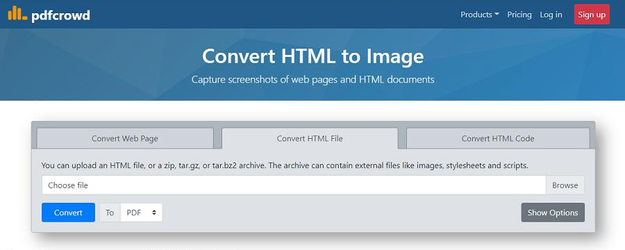 Convertire i file HTML online