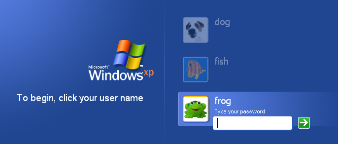 Elenco utenti di Windows XP