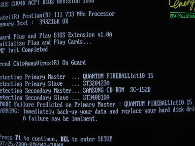 Guasto al bios SMART dell'SSD