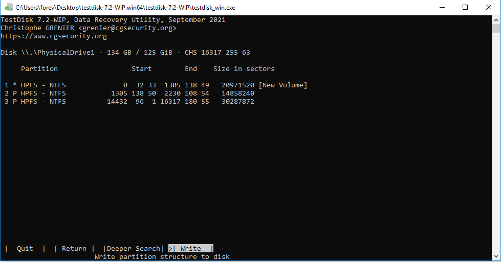 TestDisk recupera partizione