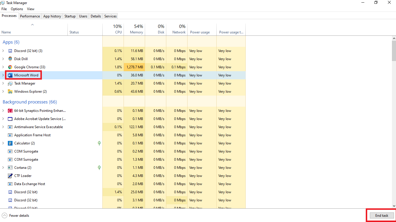 Terminare un'attività su un PC Windows