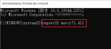 Registra msvcr71.dll