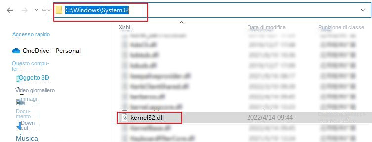 Kernel32.dll nella cartella System32