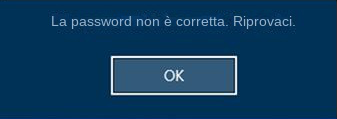 la password di accesso a Windows non è corretta