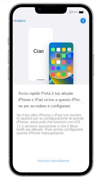 configurare l'iphone