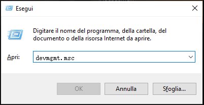 eseguire il comando devmgmt