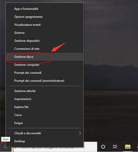 aprire Gestione disco di Windows