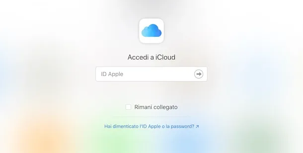 accesso a iCloud