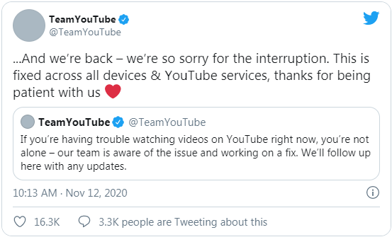 errore youtube risolvere il problema