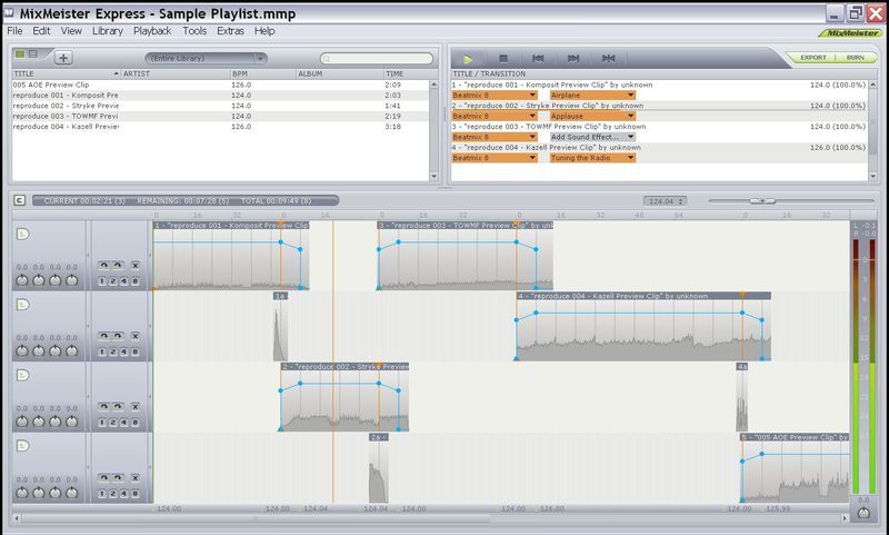 software di mixaggio musicale mixmeister express