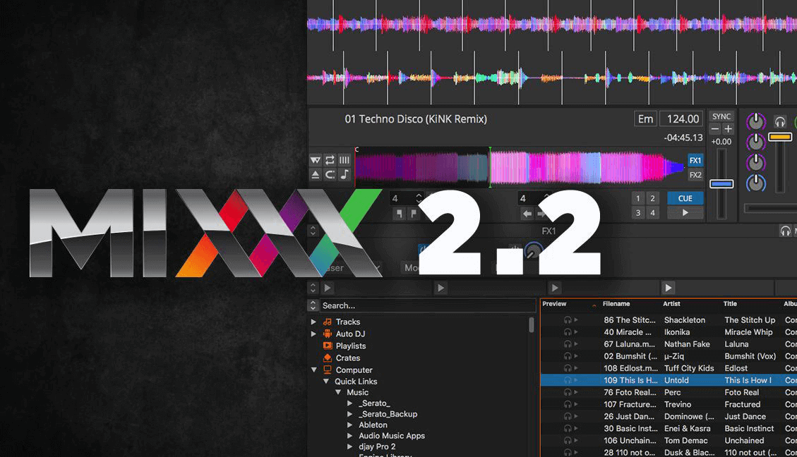 software di mixaggio musicale mixxx