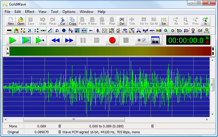 utilizzare goldwave per estrarre i suoni dai video