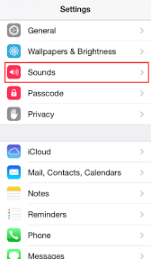 aprire le impostazioni dei suoni dell'iPhone