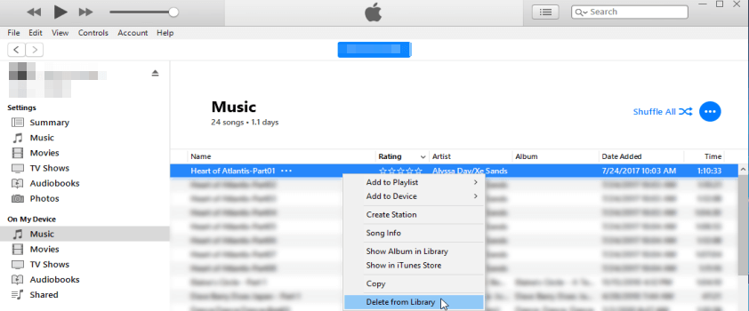 come eliminare i brani da iphone tramite itunes