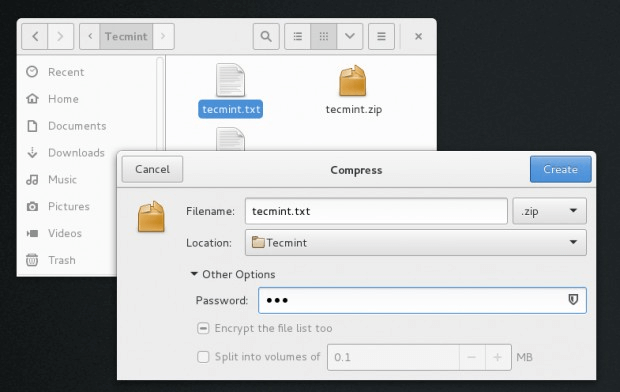 bloccare un file in linux con nautilus