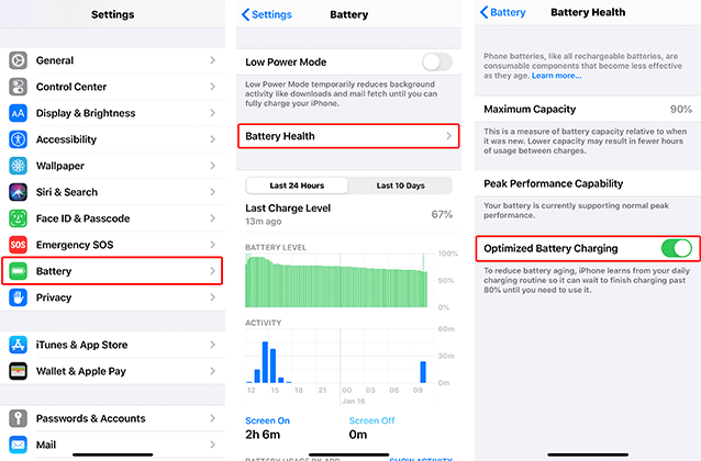 una delle nuove funzioni di ios13 è la ricarica ottimizzata della batteria