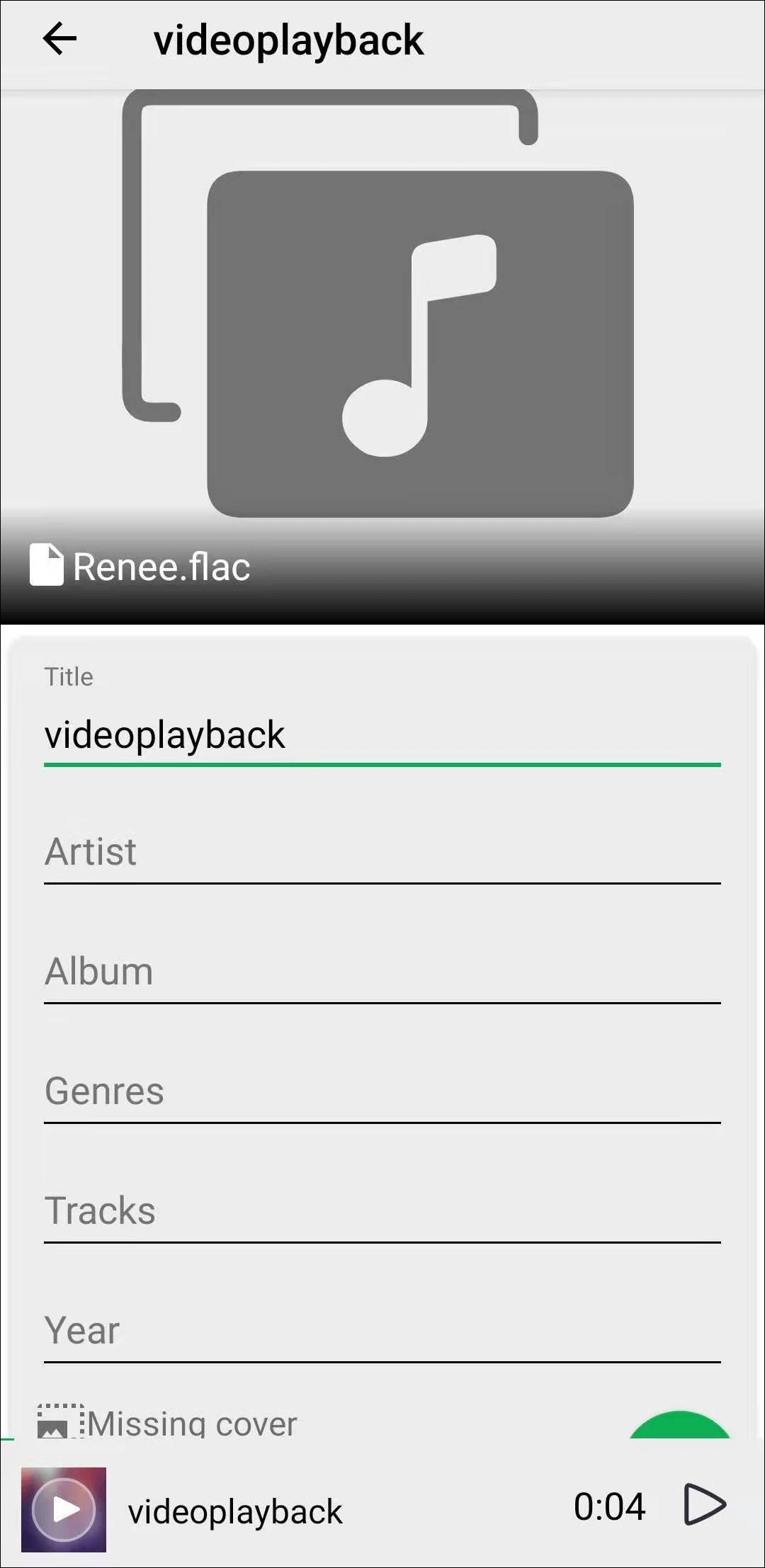 riprodurre il file flac in oplayer