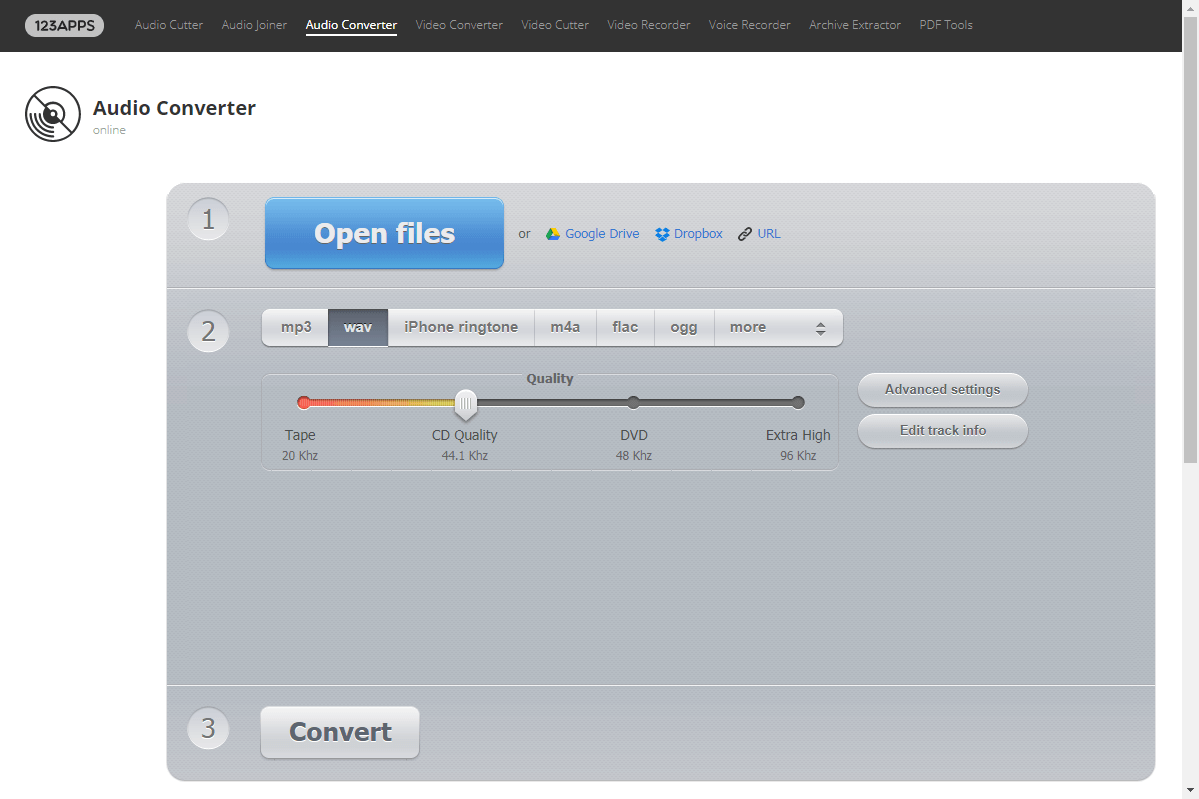 Convertitore audio M4A in WAV