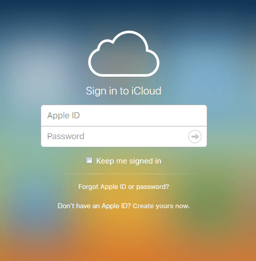 accedere a icloud nel sito web