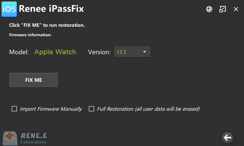 clicca per riparare l'apple watch in ipassfix