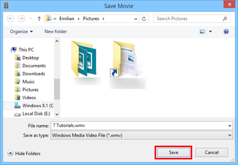 salvare i video in windows movie maker