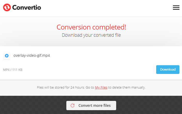 come convertire gif in mp4 su convertio