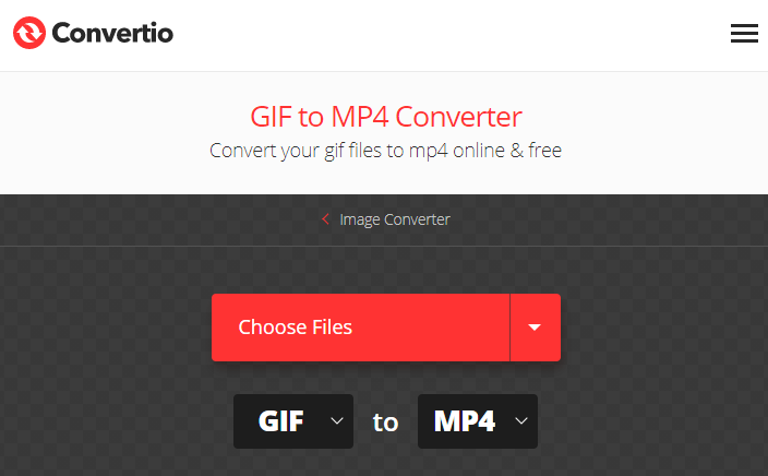 come convertire gif in mp4 su convertio