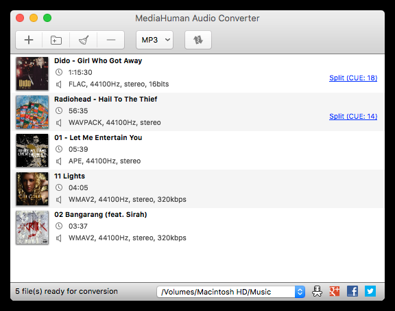 come trasferire musica dal computer all'iphone con mediahuman audio converter