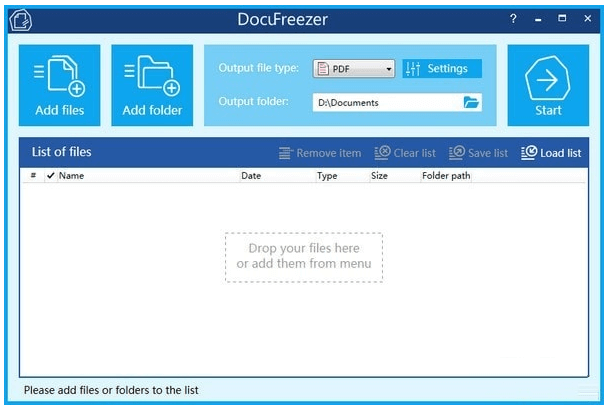 come convertire oxps in pdf con docufreezer