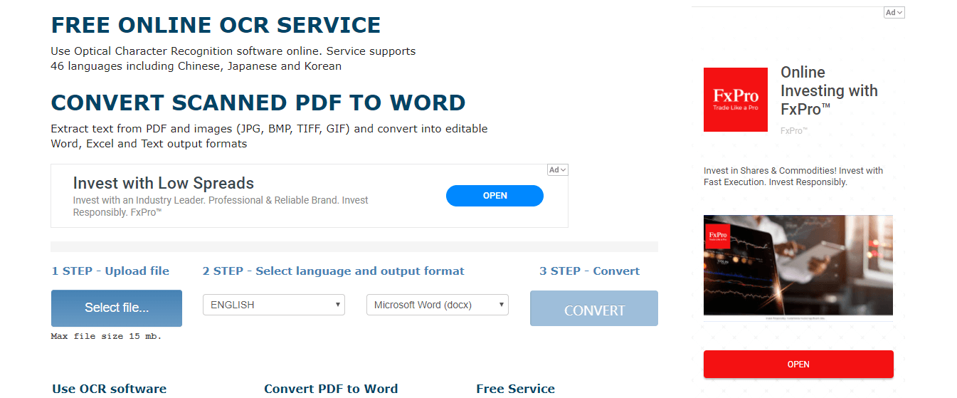 come convertire pdf scansionato in word con onlineocr