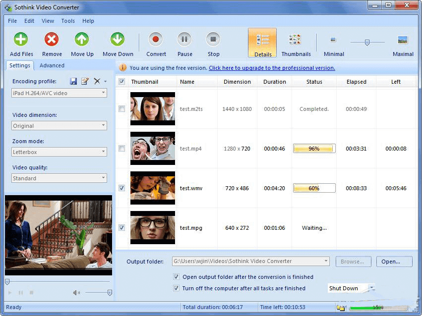 come convertire mp4 in vob con Sothink Video Converter