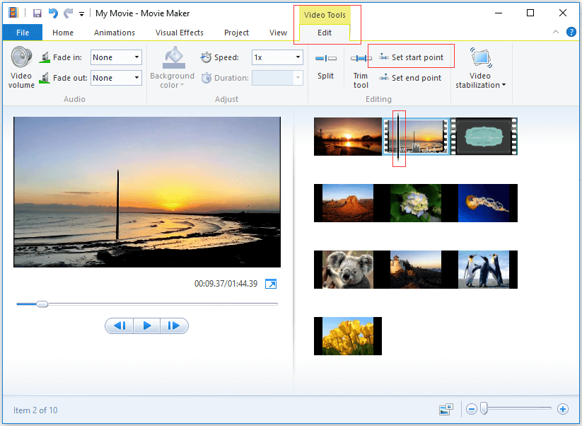 come aggiungere un'immagine al video con windows movie maker