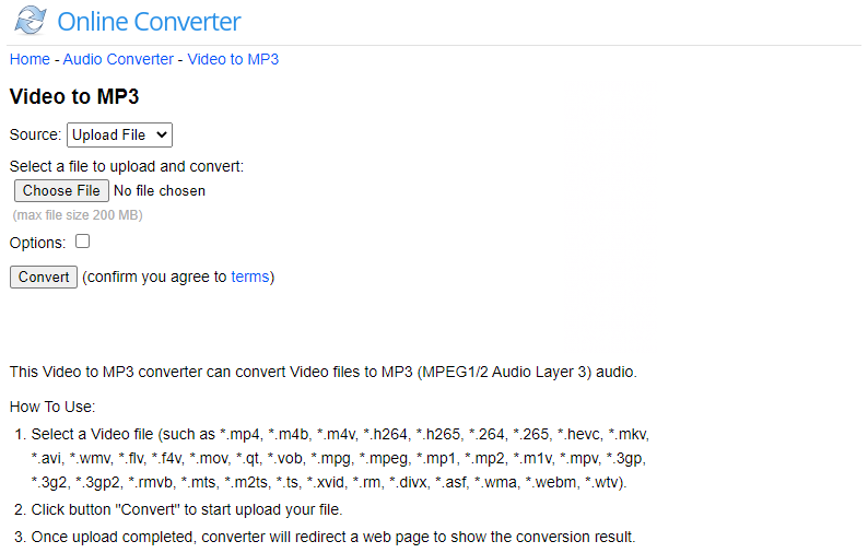 convertitore da video a mp3 online