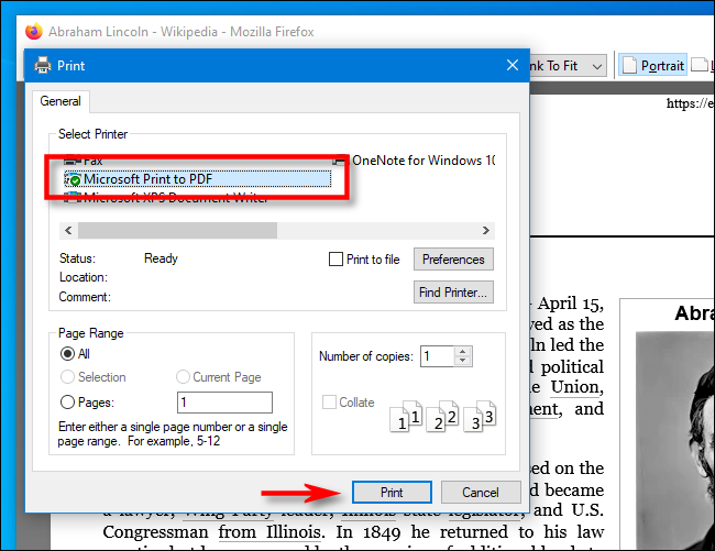 come salvare una pagina web come pdf con firefox