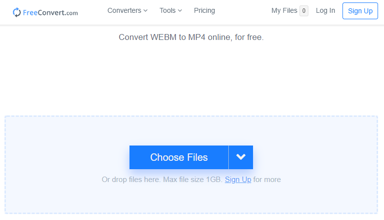 come convertire webm in mp4 con il convertitore online freeconvert com