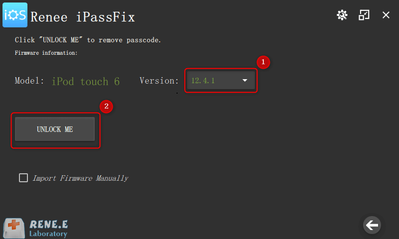 sbloccare il codice di accesso dell'ipod con renee ipassfix